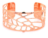 "Fougeres" Bracelet - 25 mm Wide- Sterling Silver with Rose Gold Tone